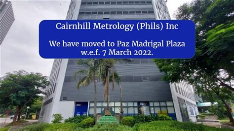 cairnhill metrology (phils) inc|Cairnhill Metrology (Phils) Inc Relocation Notice.